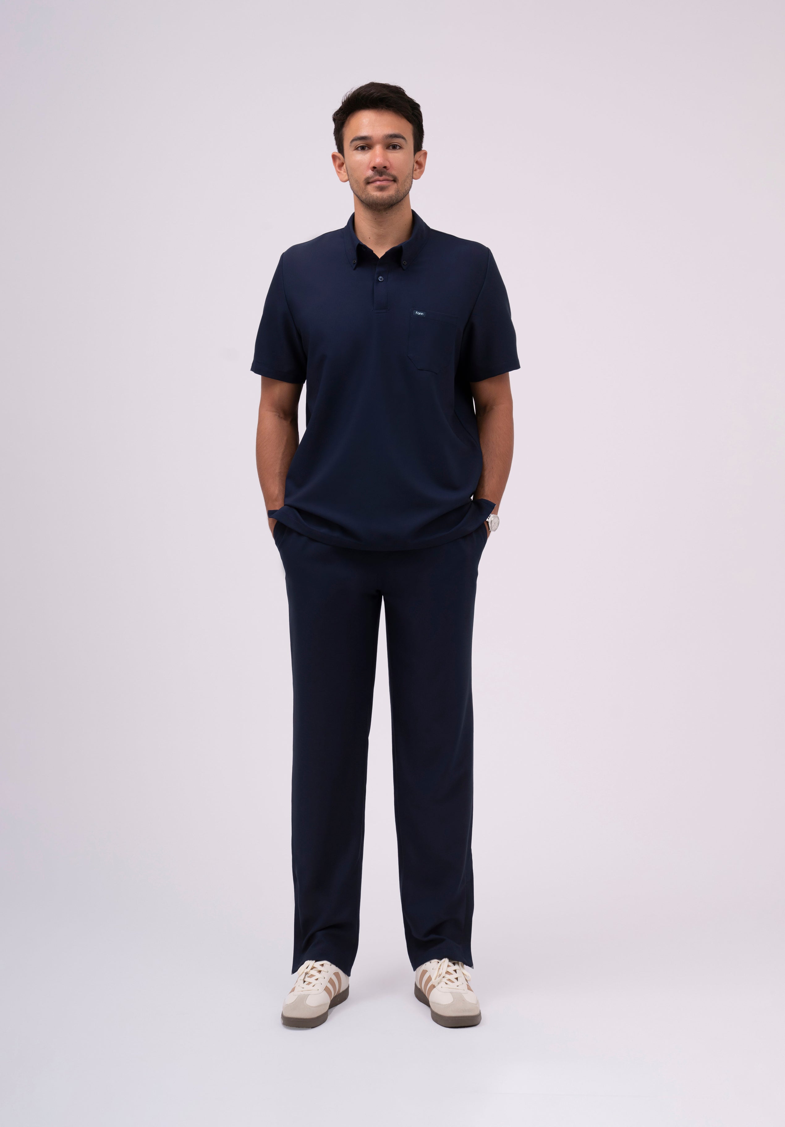 Polo Style Scrub Top