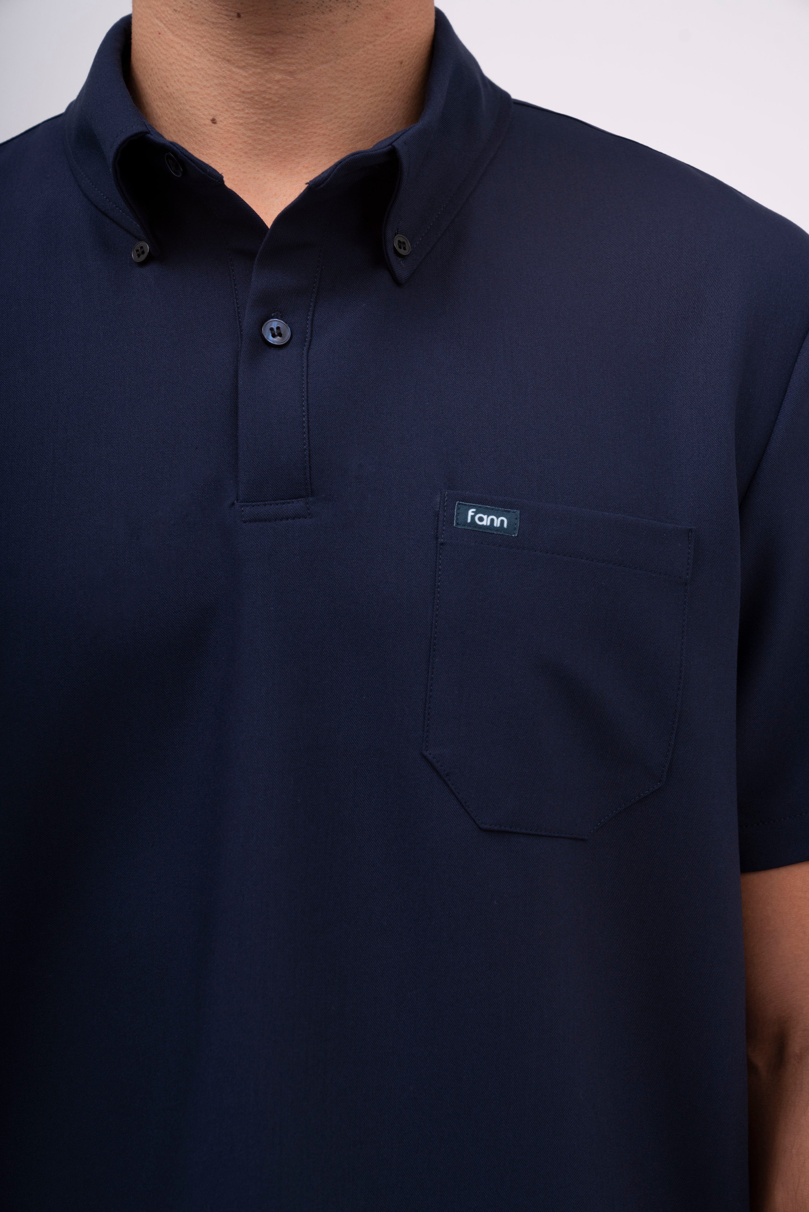 Polo Style Scrub Top