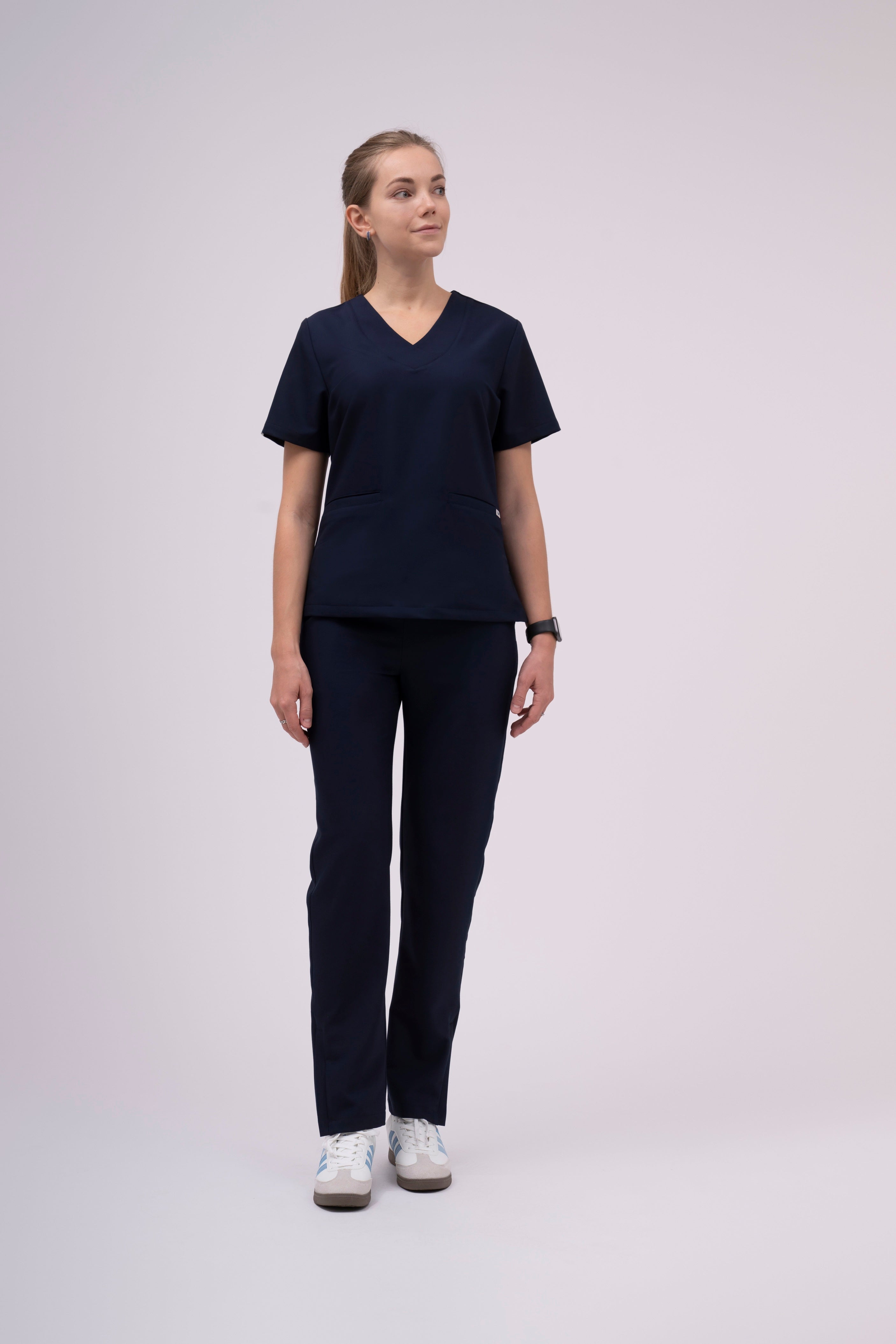 Heart Neck Style Scrub Top