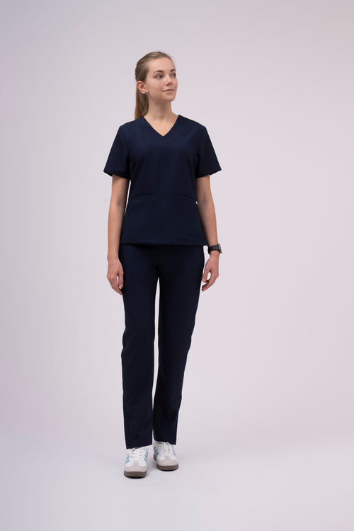 Heart Neck Style Scrub Top