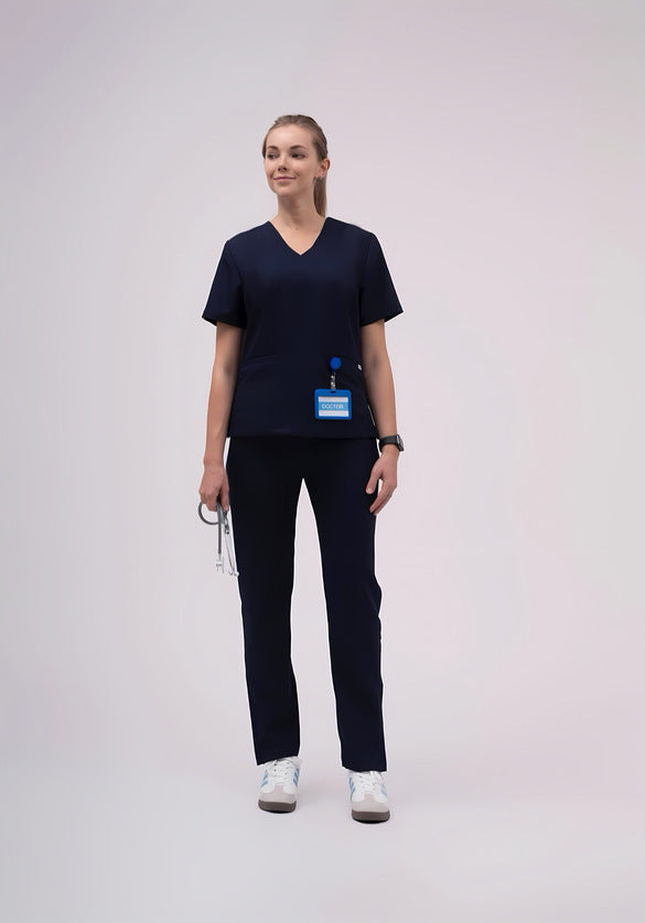 Heart Neck Style Scrub Top