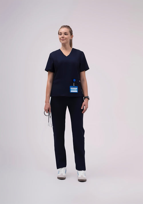 Heart Neck Style Scrub Top