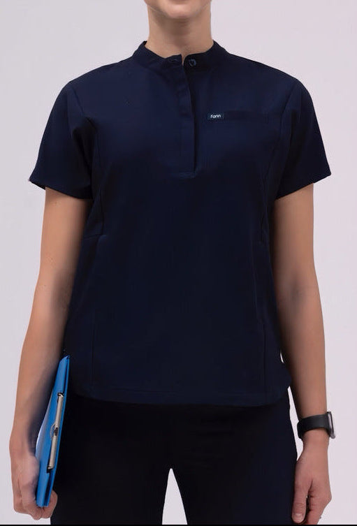 Stand Collar Style Ovesized Scrub Top