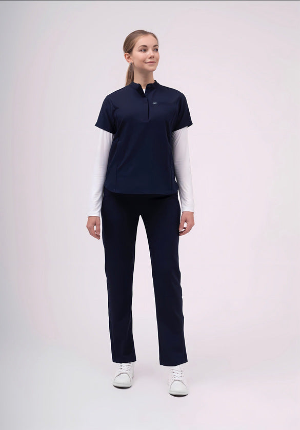 Stand Collar Style Ovesized Scrub Top