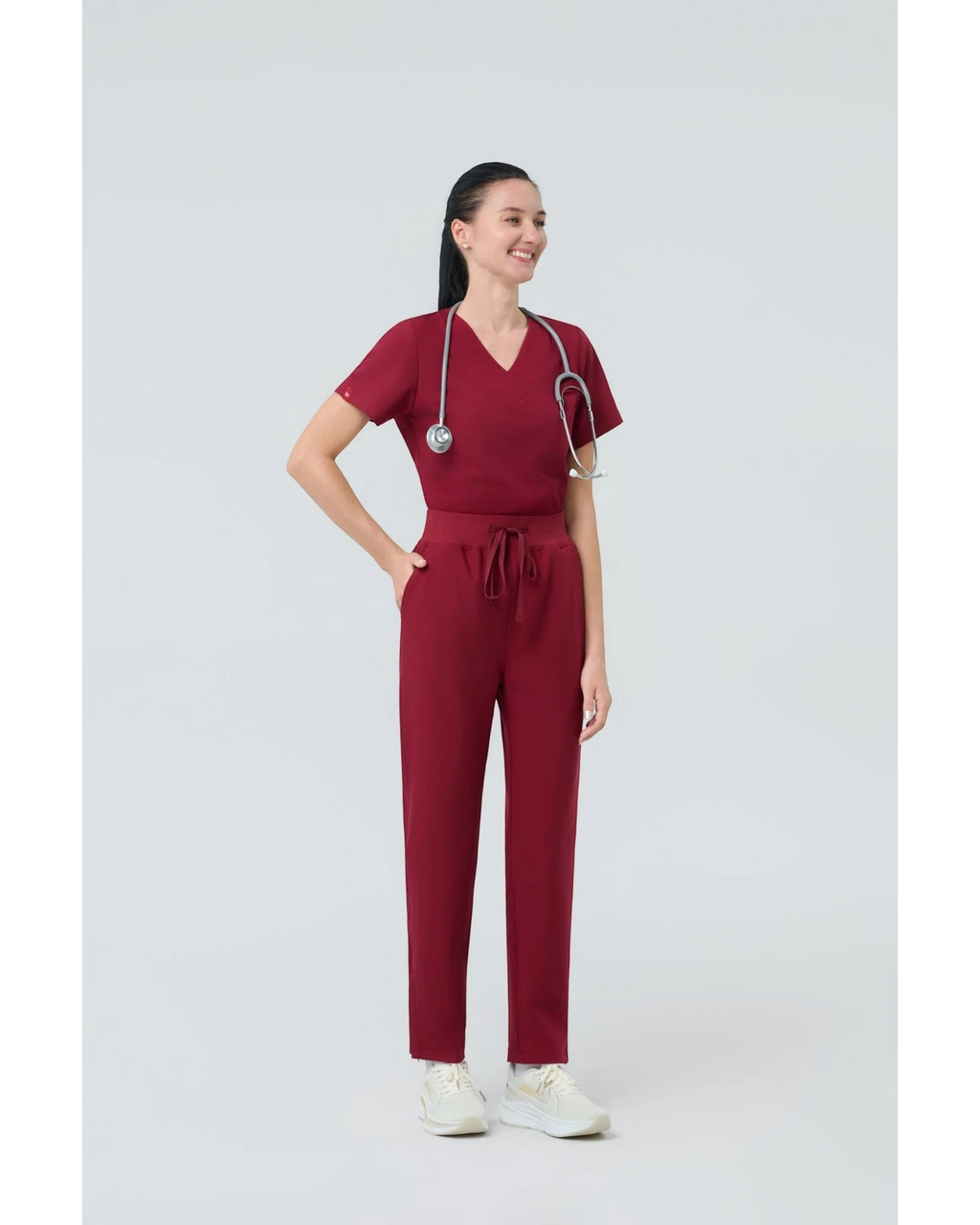 Slim Fit&Zipper Hem- Women Scrub Pants