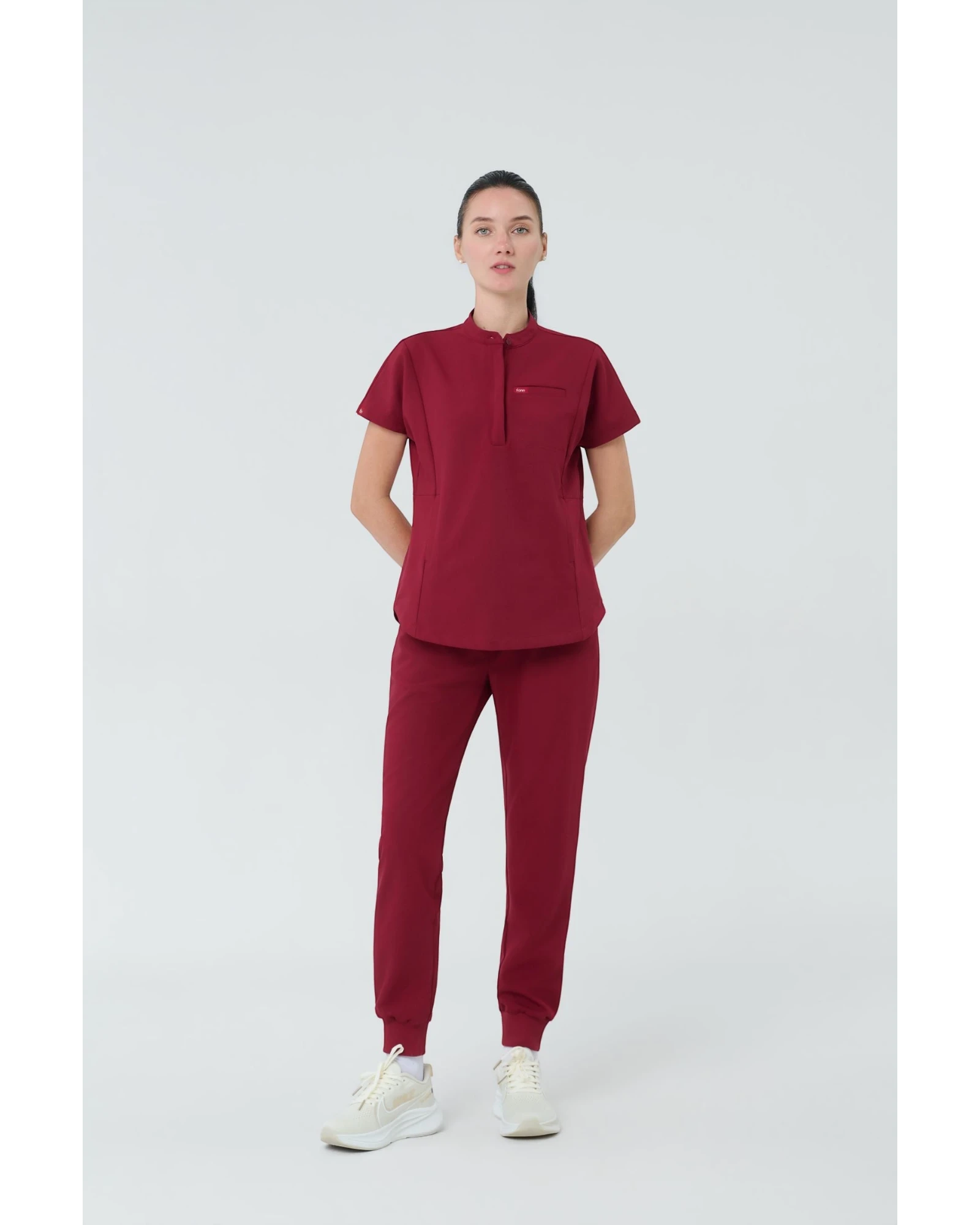 Band Collar Style Ovesized- Women Scrub Top