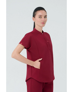 Band Collar Style Ovesized- Women Scrub Top